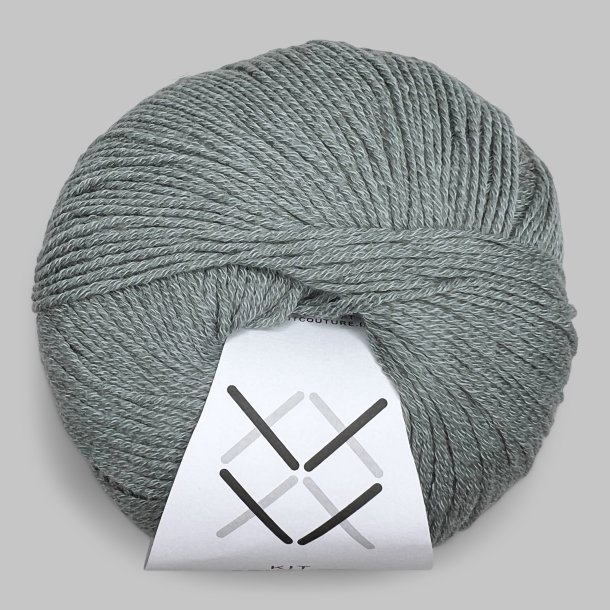 Kit Couture - Wool Cotton - Uld og bomuldsgarn - St�vet gr�n 7854 - 50g