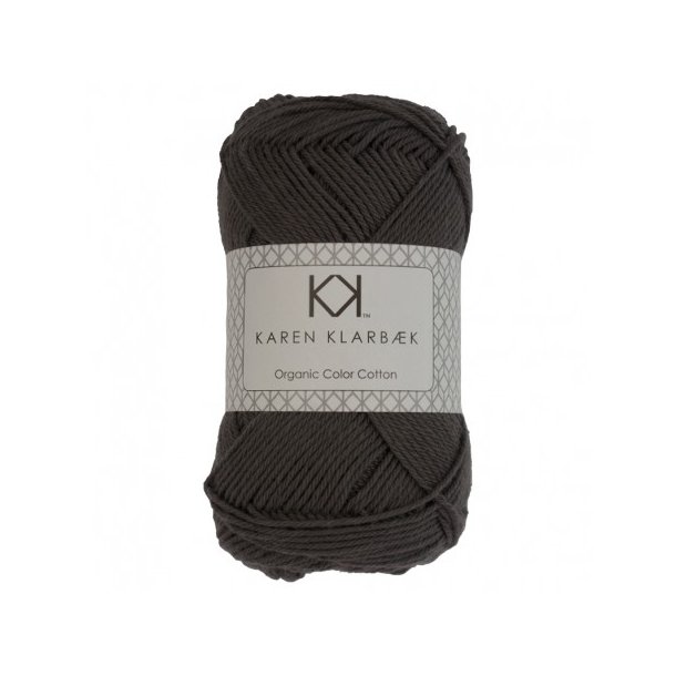 Karen Klarbk - 8/4 kologisk bomuldsgarn - Charcoal 0027 - 50g