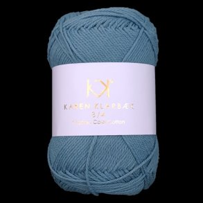 Karen Klarbk - 8/4 kologisk bomuldsgarn - Dusty Blue 0094 - 50g
