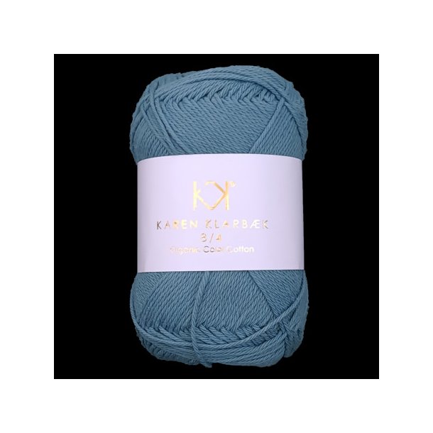 Karen Klarbk - 8/4 kologisk bomuldsgarn - Dusty Blue 0094 - 50g