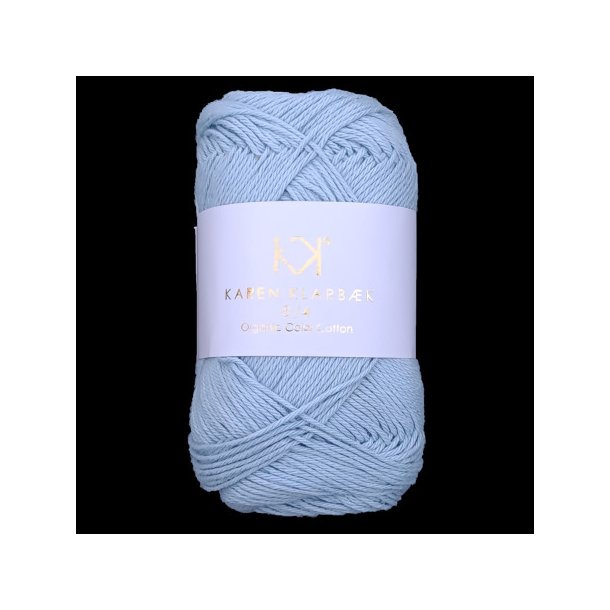 Karen Klarbk - 8/4 kologisk bomuldsgarn - Light Blue 0083 - 50g