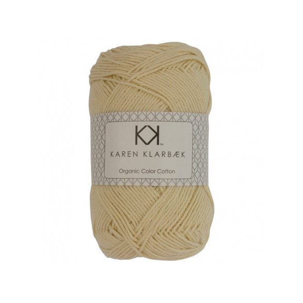 Karen Klarbk - 8/4 kologisk bomuldsgarn - Light Yellow 0038 - 50g