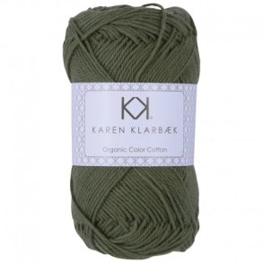 Karen Klarbk - 8/4 kologisk bomuldsgarn - Olive Green 0057 - 50g