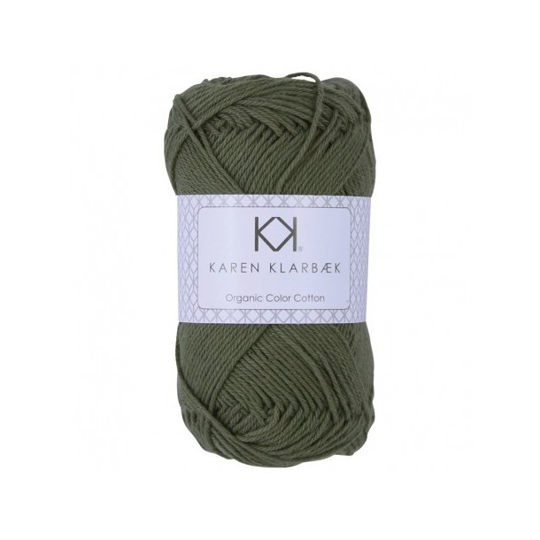 Karen Klarbk - 8/4 kologisk bomuldsgarn - Olive Green 0057 - 50g