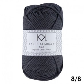 Karen Klarbk - 8/8 kologisk Bomuldsgarn - Night Shadow 1008 - 50g 
