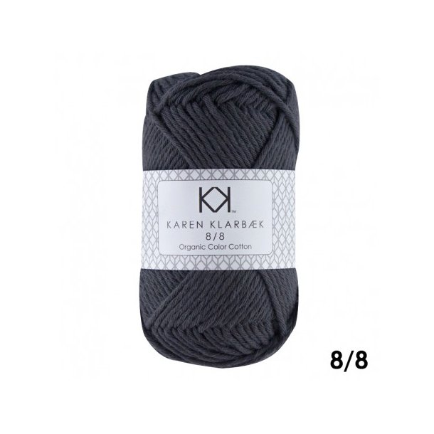Karen Klarbk - 8/8 kologisk Bomuldsgarn - Night Shadow 1008 - 50g 