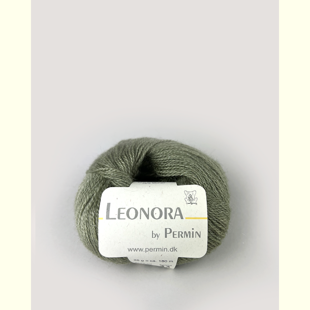 Permin - Leonora - silke/uld/mohair garn - St�vet Gr�n (03) - 25g