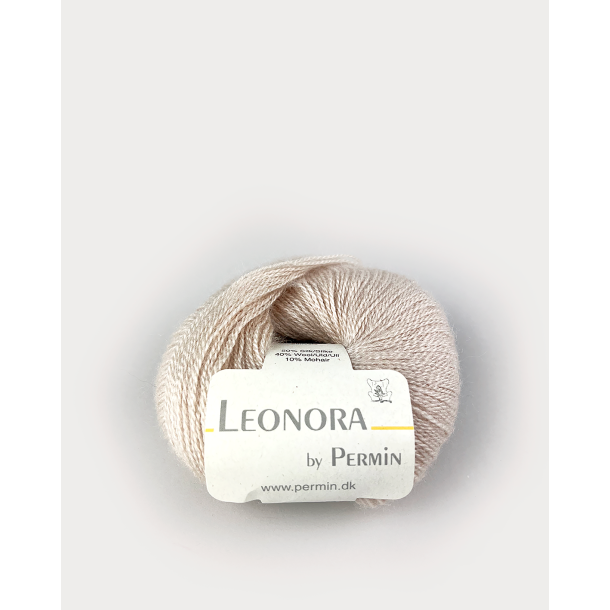 Permin - Leonora - silke/uld/mohair garn - Ecru (05) - 25g