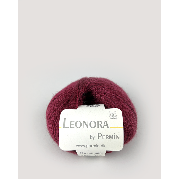 Permin - Leonora - silke/uld/mohair garn - Blomme (10) - 25g