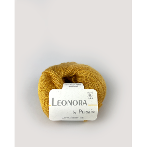 *Permin - Leonora - silke/uld/mohair garn - Sennepsgul (16) - 25g