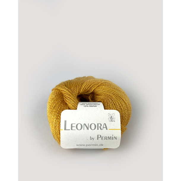 Permin - Leonora - silke/uld/mohair garn - Sennepsgul (16) - 25g