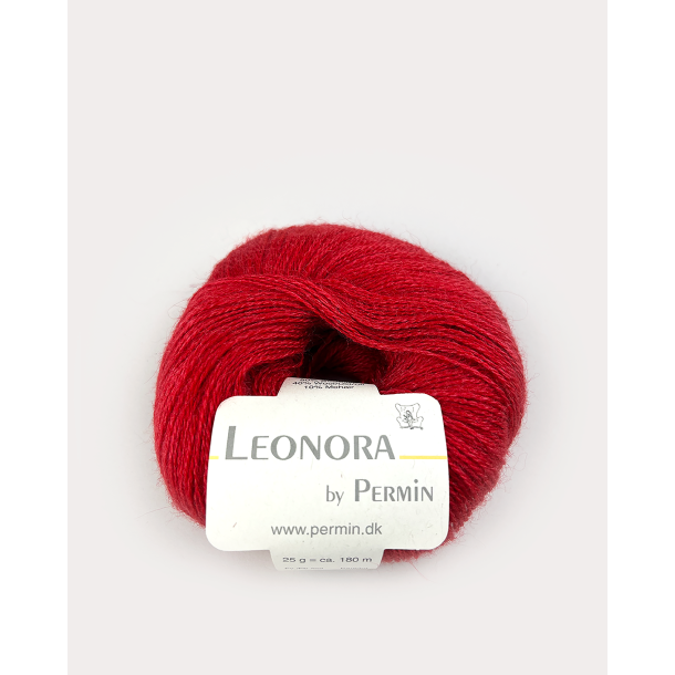 Permin - Leonora - silke/uld/mohair garn - Rd (17) - 25g
