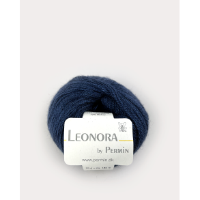 Permin - Leonora - silke/uld/mohair garn - Navy (19) - 25g