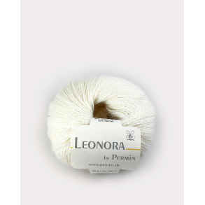 Permin - Leonora - silke/uld/mohair garn - Rhvid (20) - 25g