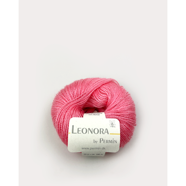 *Permin - Leonora - silke/uld/mohair garn - Bubble Gum (22) - 25g