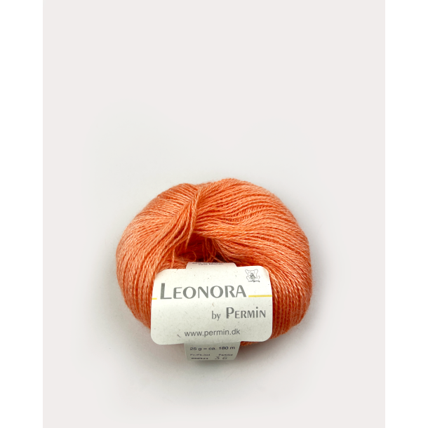 Permin - Leonora - silke/uld/mohair garn - Lys Orange (23) - 25g