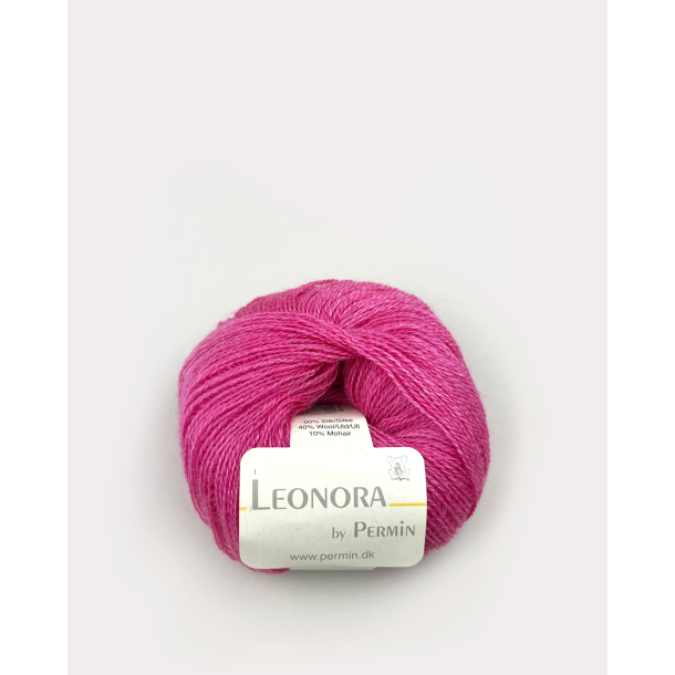 Permin - Leonora - silke/uld/mohair garn - Hot Pink (25) - 25g