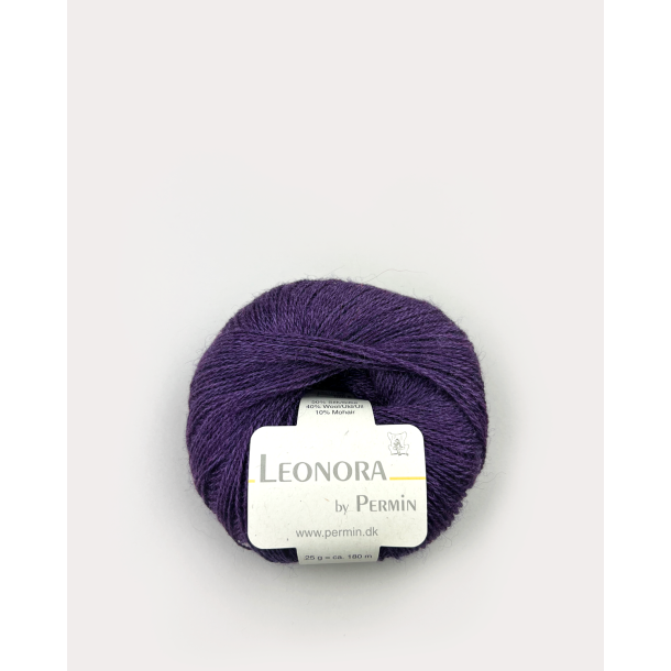Permin - Leonora - silke/uld/mohair garn - Aubergine (26) - 25g