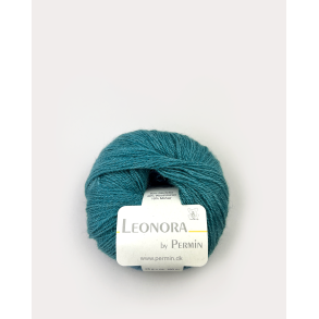 Permin - Leonora - silke/uld/mohair garn - Petrol (27) - 25g