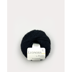 Permin - Leonora - silke/uld/mohair garn - Sort (28) - 25g