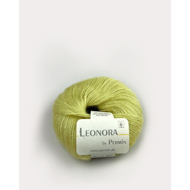 Permin - Leonora - silke/uld/mohair garn - Lime (31) - 25g