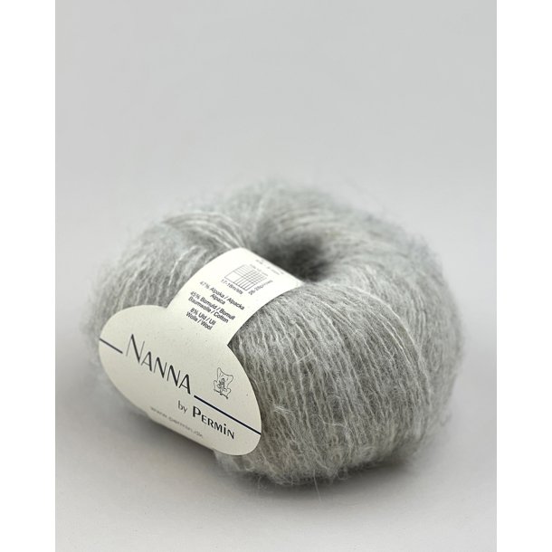 Permin - Nanna - Alpaca/Bomuld/Merino uldgarn - Lysegr� 06 - 50g