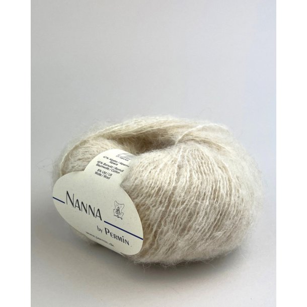 Permin - Nanna - Alpaca/Bomuld/Merino uldgarn - Natur 07 - 50g