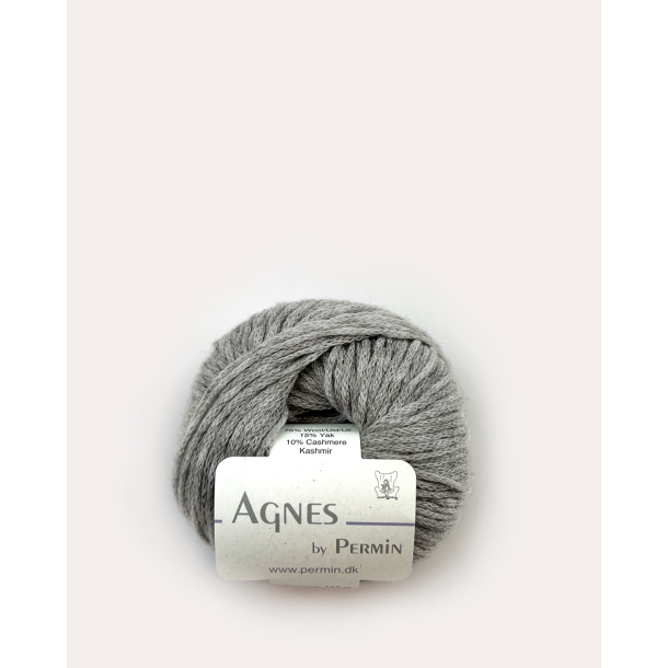 Permin - Agnes - merino/yak/cashmere uldgarn - Stengr (03) - 25g