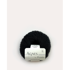 Permin - Agnes - merino/yak/cashmere uldgarn - Sort (04) - 25g