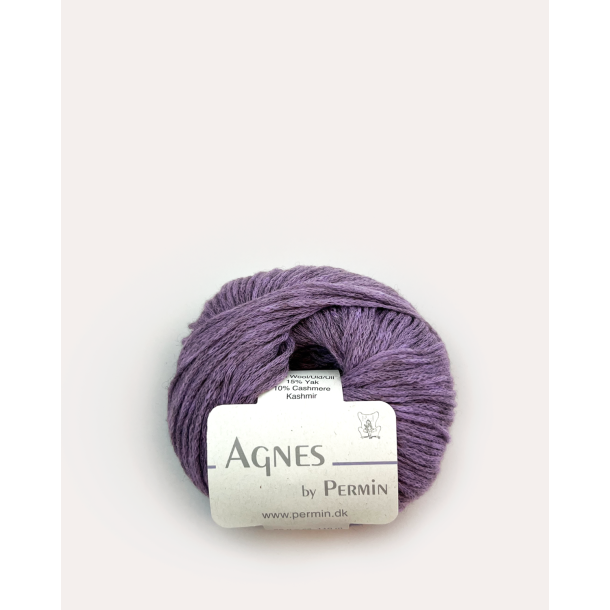 Permin - Agnes - merino/yak/cashmere uldgarn - Stvet Lilla (06) - 25g