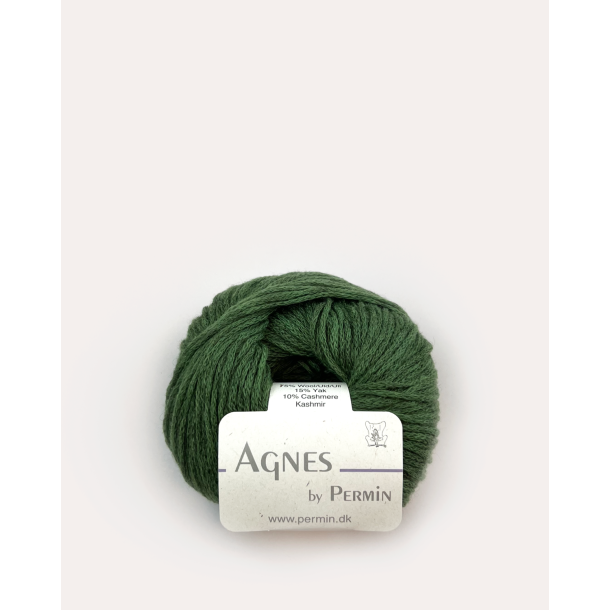 Permin - Agnes - merino/yak/cashmere uldgarn - Mosgrn (07) - 25g