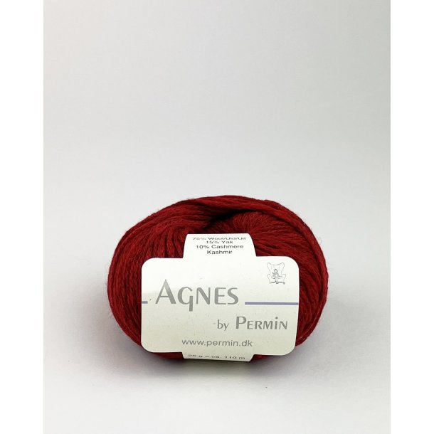 Permin - Agnes - merino/yak/cashmere uldgarn - Rd (16) - 25g