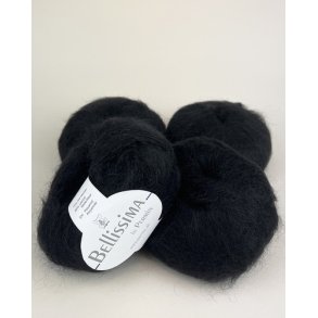Permin - Bellissima - Mohair/uld/viscose garn - Sort 3010 - 50g