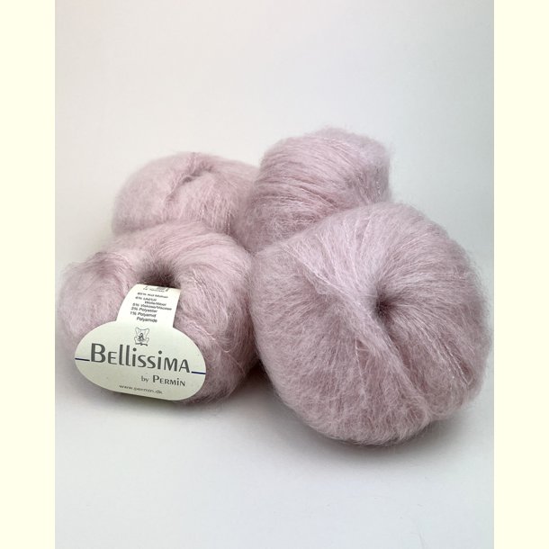Permin - Bellissima - Mohair/uld/viscose garn - Sart Rosa 3064 - 50g