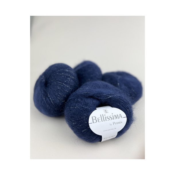 Permin - Bellissima - Mohair/uld/viscose garn - Marinebl 3089 - 50g