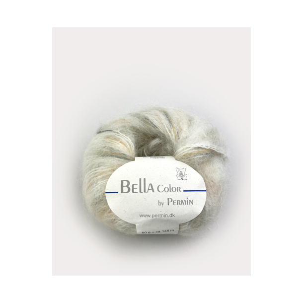 Permin - Bella Color - mohair/uld garn - Rhvid (150) - 50g