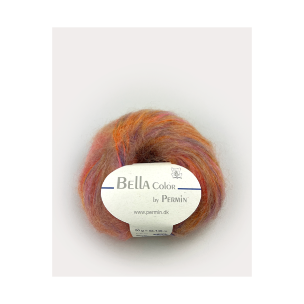 Permin - Bella Color - mohair/uld garn - Orange (152) - 50g