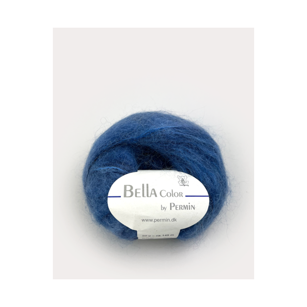 Permin - Bella Color - mohair/uld garn - Bl (156) - 50g