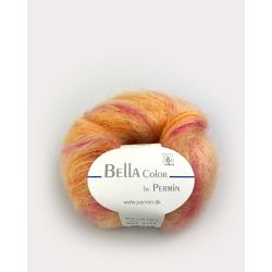 Permin - Bella Color - mohair/uld garn - Orange/Pink/Syren (172) - 50g