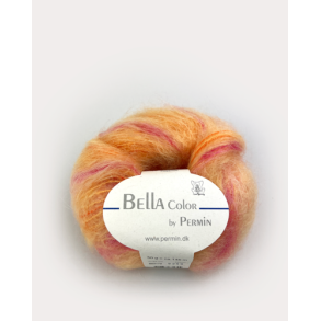 Permin - Bella Color - mohair/uld garn - Orange/Pink/Syren (172) - 50g