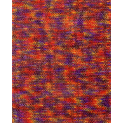 Permin - Bella Color - mohair/uld garn - Orangerd/Lilla (179) - 50g