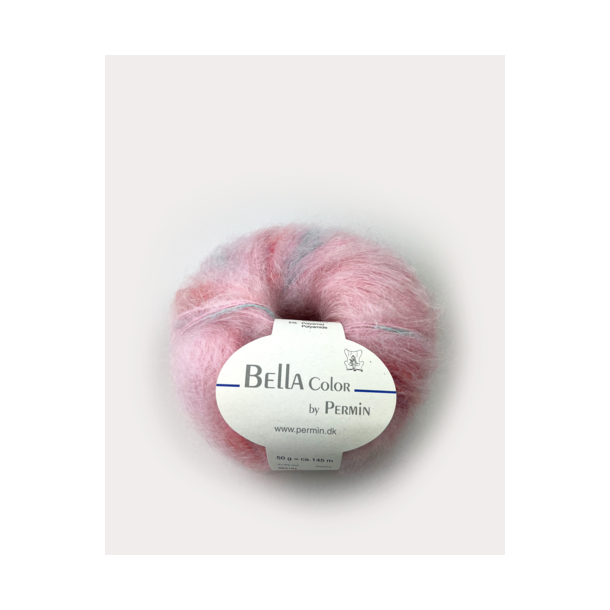 Permin - Bella Color - mohair/uld garn - Sart Rosa (184) - 50g
