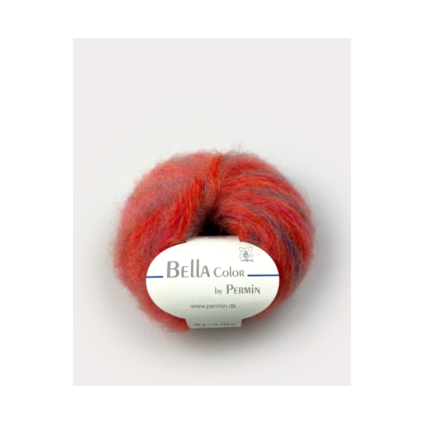 Permin - Bella Color - mohair/uld garn - Coral (185) - 50g