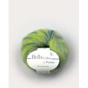 Permin - Bella Color - mohair/uld garn - Lime (186) - 50g