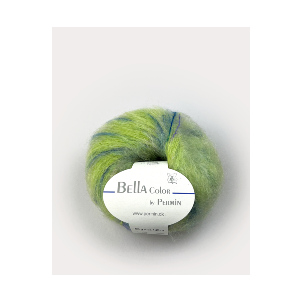 Permin - Bella Color - mohair/uld garn - Lime (186) - 50g