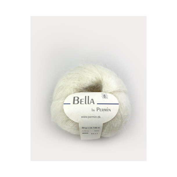 Permin - Bella - mohair/uld garn - Naturhvid (202) - 50g