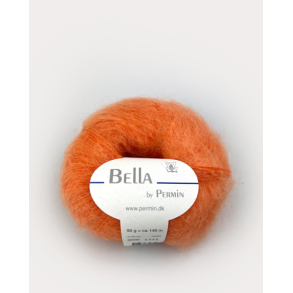 Permin - Bella - mohair/uld garn - Lys Orange (266) - 50g