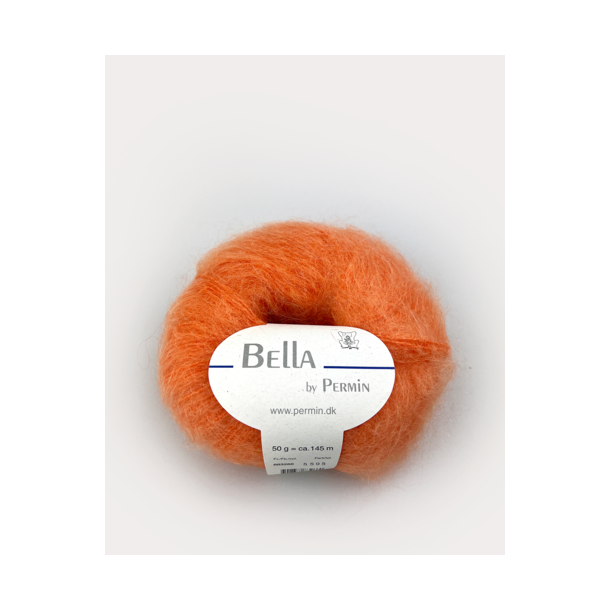 Permin - Bella - mohair/uld garn - Lys Orange (266) - 50g