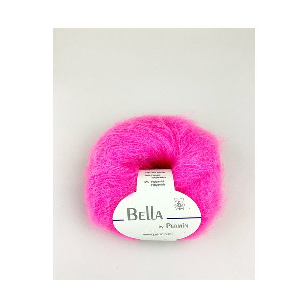 Permin - Bella - mohair/uld garn - Neon Pink (292) - 50g