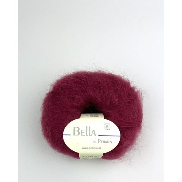 Permin - Bella - mohair/uld garn - Vinrd (296) - 50g